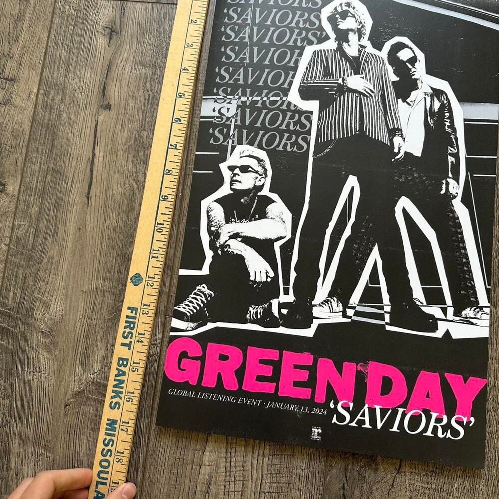 Green Day Saviors Album Record Listening Party Exclusive Music Promo Poster - Picture 5 of 6